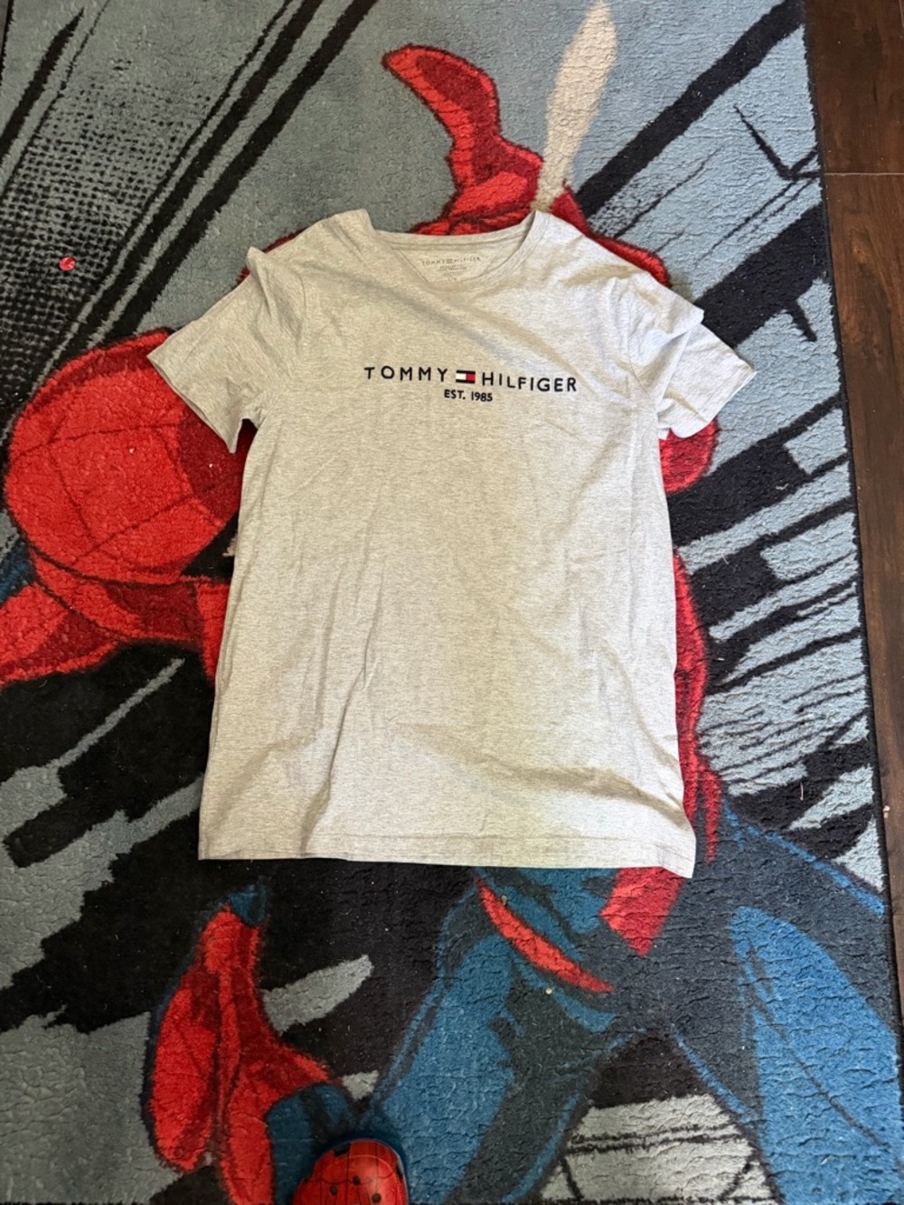 Tommy Hilfiger Light Gray Logo Short Sleeve